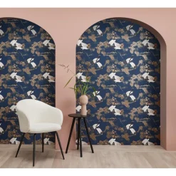 Behang Anna Blauw