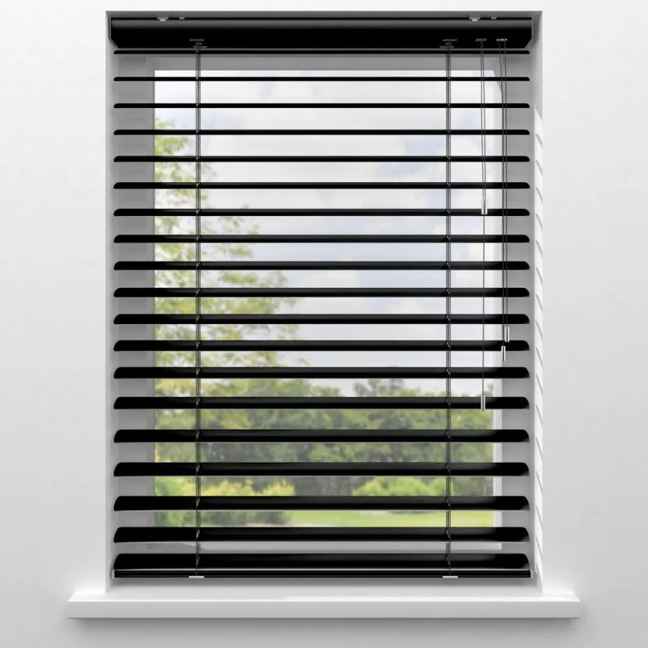 Fenstr Aluminium Jaloezie Bodine Zwart 50mm