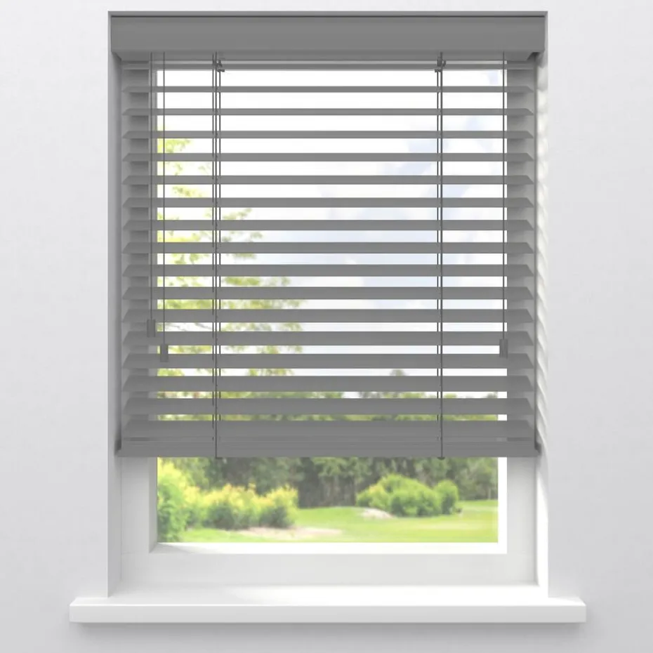 Fenstr Houten Jaloezie Theun Grijs 65mm