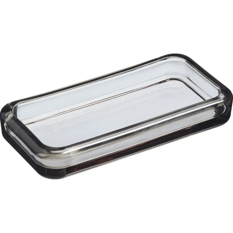 Glazen Plateau Liss Grijs