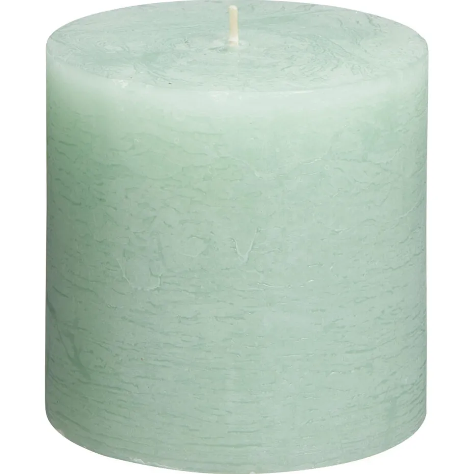 Kaars Rustiek Mint 10x10 Cm