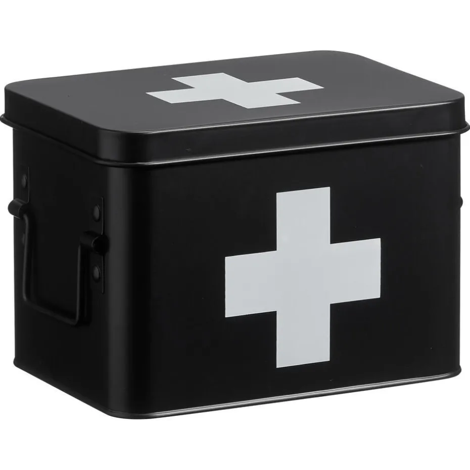 Medicijnbox Zwart 15,5x21,5x15,5 Cm