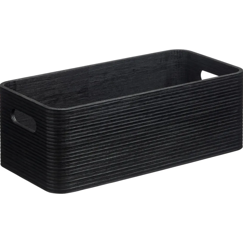 Opbergkist Husum Zwart 38x17x12 Cm