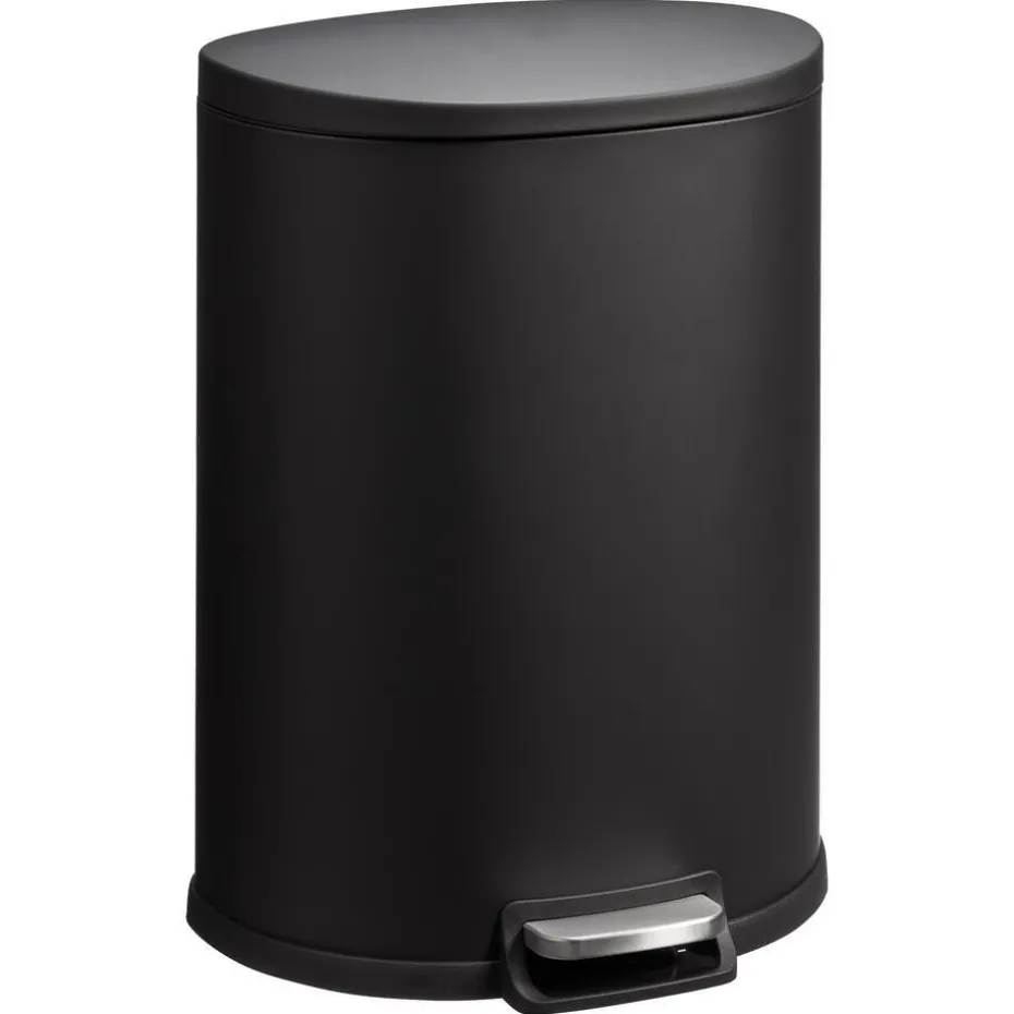 Pedaalemmer Flatback 50 Liter Zwart
