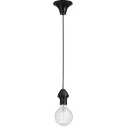 Snoerpendel E27 Zwart