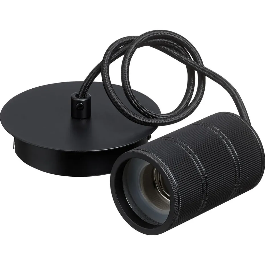Snoerpendel Retro Zwart